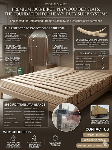 100% Birch Plywood Bed Slats