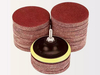 Abrasive Hook And Loop Sanding Paper Discs/wheels/disks Red Hook And Loop Velvet Backing Film Sand Paper Discs